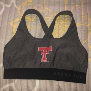 Gray Texas Tech Sports Bra